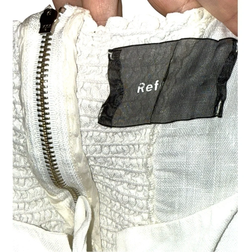 Host Pick 🎉▶️ Reformation ◀️ Paloma White Linen Lace Up Top